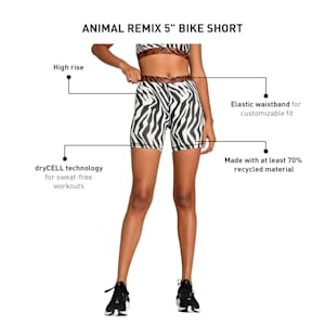 ANIMAL REMIX Women's 5" Training Biker Shorts, Sugared Almond, extralarge-IND